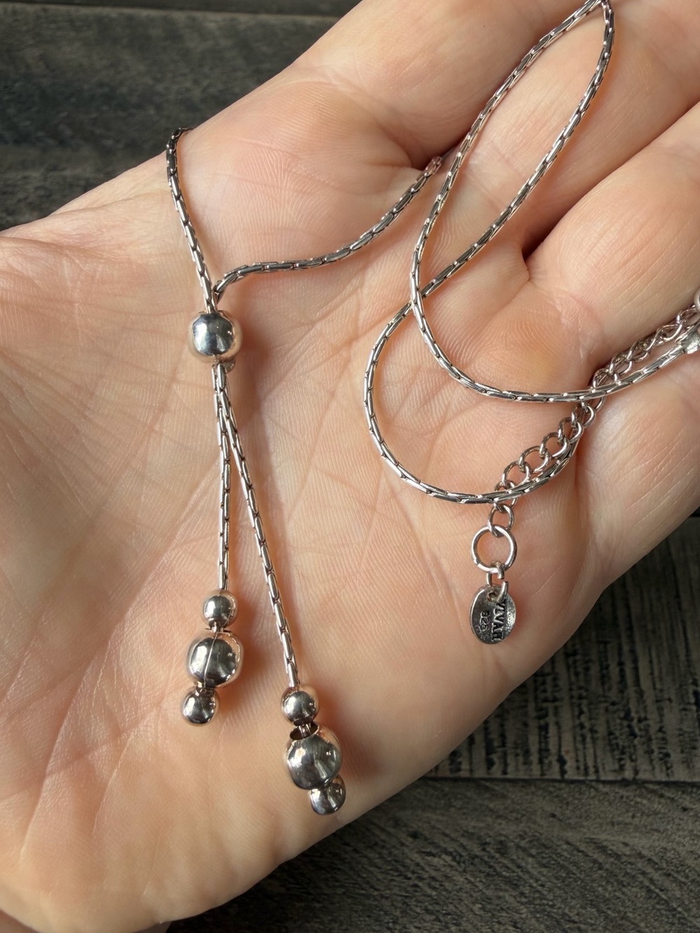 Vivah Sterling Silver Lariat Necklace